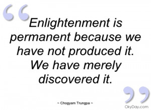 imagem enlightenment is permanent because we have