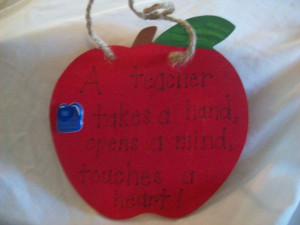 Teacher gift apple decor with quote christmas by ToadallyTeacher, $4 ...
