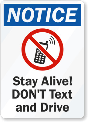 Don’t Text and Drive, Stay Alive!” Pledge Event