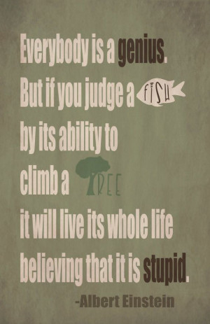 everybody is a genius albert einstein quotes sayings picture jpg