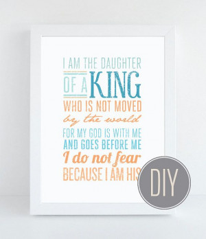 Daughter of a King - Christian Wall Quote - Religious Art and ...