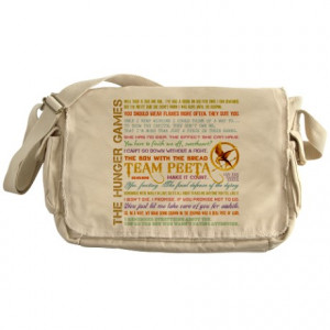 ... Gifts > Hunger Games Bags & Totes > Team Peeta Quotes Messenger Bag