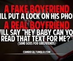 real and a fake boyfriend