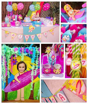 This adorable SURFER GIRL SEVENTH BIRTHDAY PARTY was submitted by ...