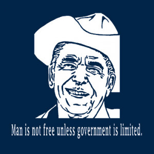Ronald Reagan - Man is not free unless government is limited.