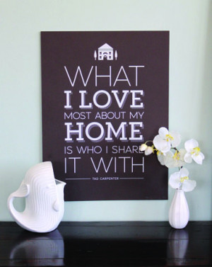 New larger version of Home Quote print from Design Sponge interview. 1 ...
