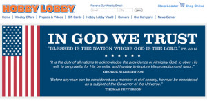 Hobby Lobby Website Proudly Displays 'Jefferson' Quote (That Actually ...