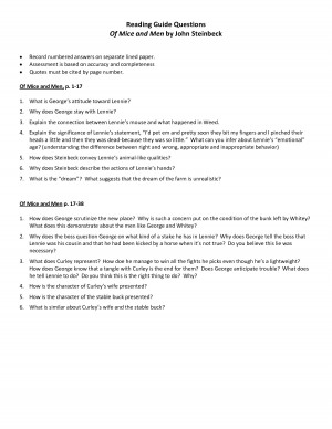 Of Mice And Men Quotes And Page Numbers