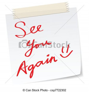 Vector - see you again message - stock illustration, royalty free ...