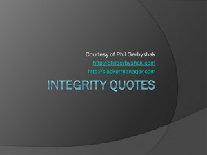 Integrity Quotes