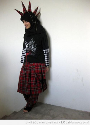 Funny Pictures Muslim Punk Girl