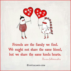 Friends are from the heart