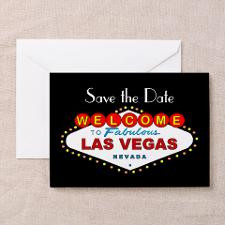 Las Vegas Save the Date Cards (Pk of 10) BLACK for