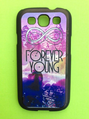 Home Samsung Galaxy S3 Quote hoesje hard Case Forever Young