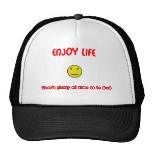 Funny quotes Enjoy life Mesh Hats