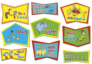 Dr. Suess Classroom Rules Bulletin Board Set