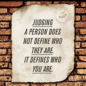 Do you feel bad for judging people even if you can't help it?