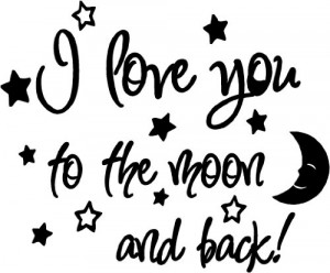 love you to the moon and back again! cute baby nursery wall art wall ...