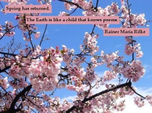 Spring has returned. The Earth is like a child that knows poems ...