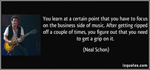 certain point that you have to focus on the business side of music ...