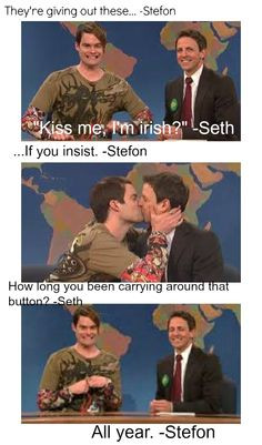 SNL St. patricks day :) FAVORITE WEEKEND UPDATE EVER. i miss stefon ...