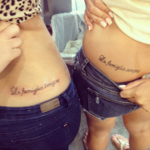 Matching Sister Tattoos Quotes Matching sister tattoos