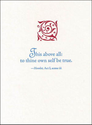 Letterpress Stationary Designs with Hamlet Quotes