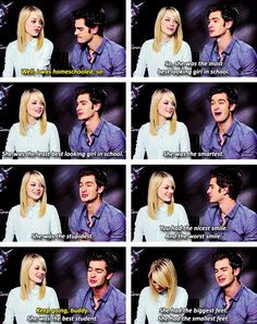 Emma Stone & Andrew Garfield - actually a fairly accurate summary of ...