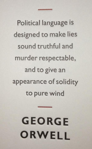 George Orwell quote. 