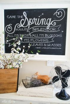 Springtime Chalkboard Quotes