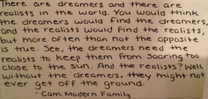 dreamer and realist quote (modern family)