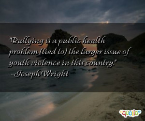Bullying is a public health problem (tied