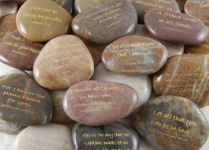Engraved River Rocks - Scripture Verses
