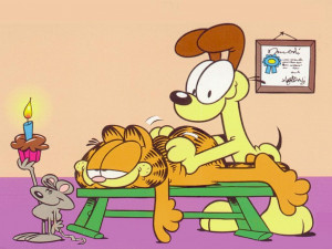 Garfield having Massage