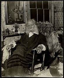 Walt Whitman in his Mickle Street home the year before his death