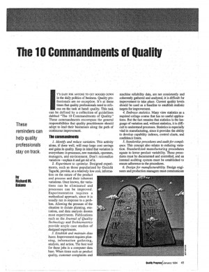 The 10 Commandments of Quality