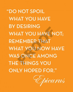 THANKSGIVING Customizable EPICURUS Quote Printable Artwork by ...