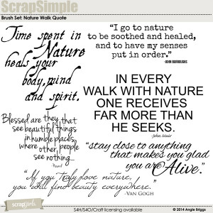 brush set nature walk quotes nature layout by angie briggs beauty ...