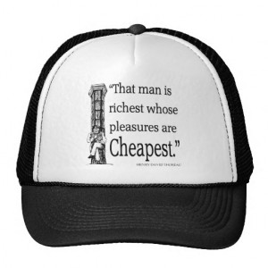 Thoreau Quote - Happiness - Quotes Sayings Trucker Hat