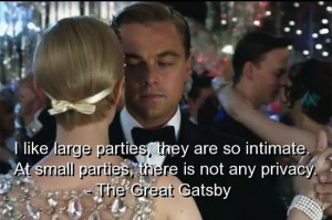 The great gatsby, quotes, sayings, large parties, pictures