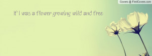 If I was a flower growing wild and free Profile Facebook Covers