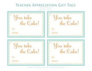 Chocolate Bundt Cake with darling printable {teacher appreciation}