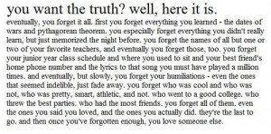 faded, forget, forgetting, high school, love, magic, moving on, quote ...