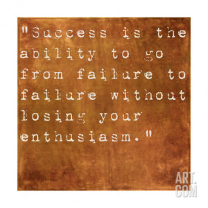 Inspirational Quote By Winston Churchill On Earthy Brown Background