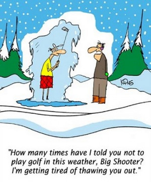 Golf Cartoon: Winter Golf - Jerry King