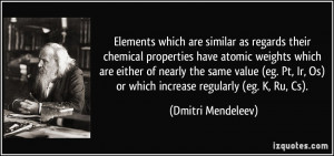 Elements which are similar as regards their chemical properties have ...