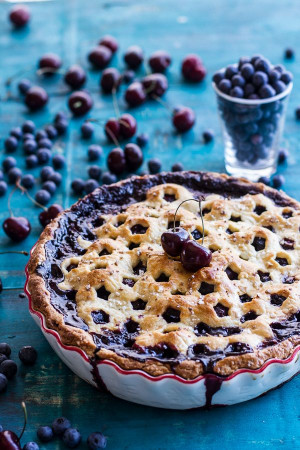 ... Blueberries Pies, Pie Recipes, Cherry Blueberries Pies, Bourbon Cherry