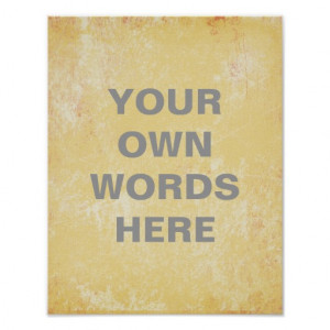 Motivational Quote Poster, yellow grunge