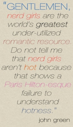 John Green knows what's up.
