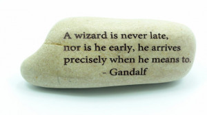 Wizard Is Never Late Tolkien Gandalf Lord of the Rings Engraved ...